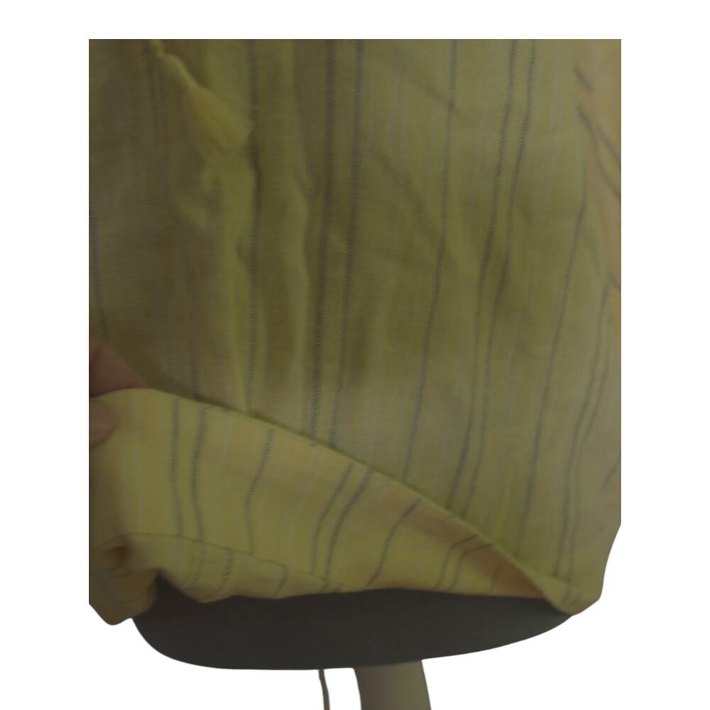Universal Thread XL Butter Yellow Stripe Tassel Tie Bell Sleeve Top NWT - Picture 10 of 15